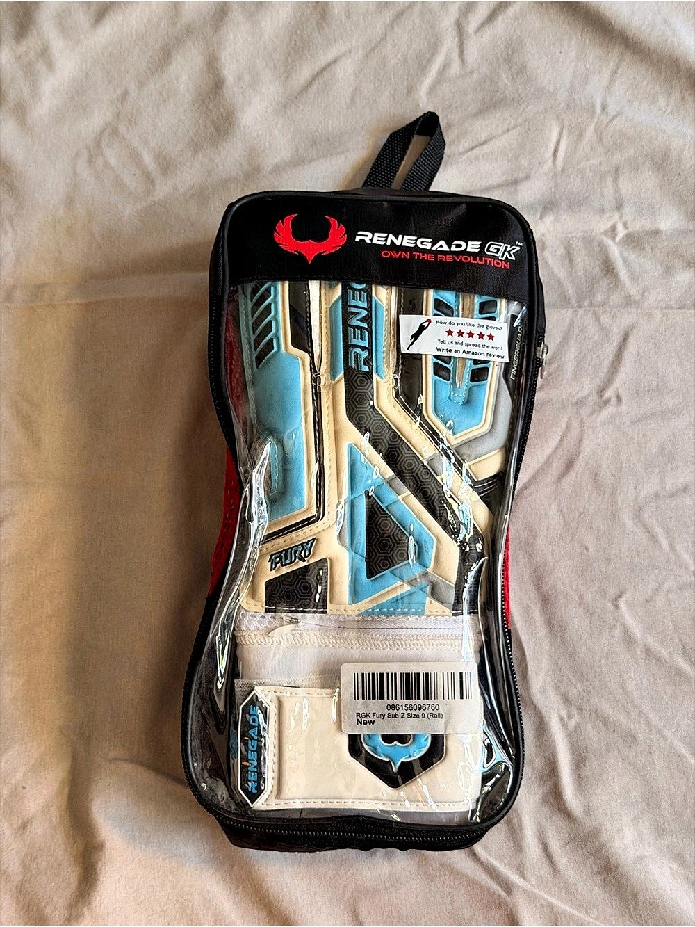 Renegade GK Fury Sub-Zero Goalie Gloves White & Blue